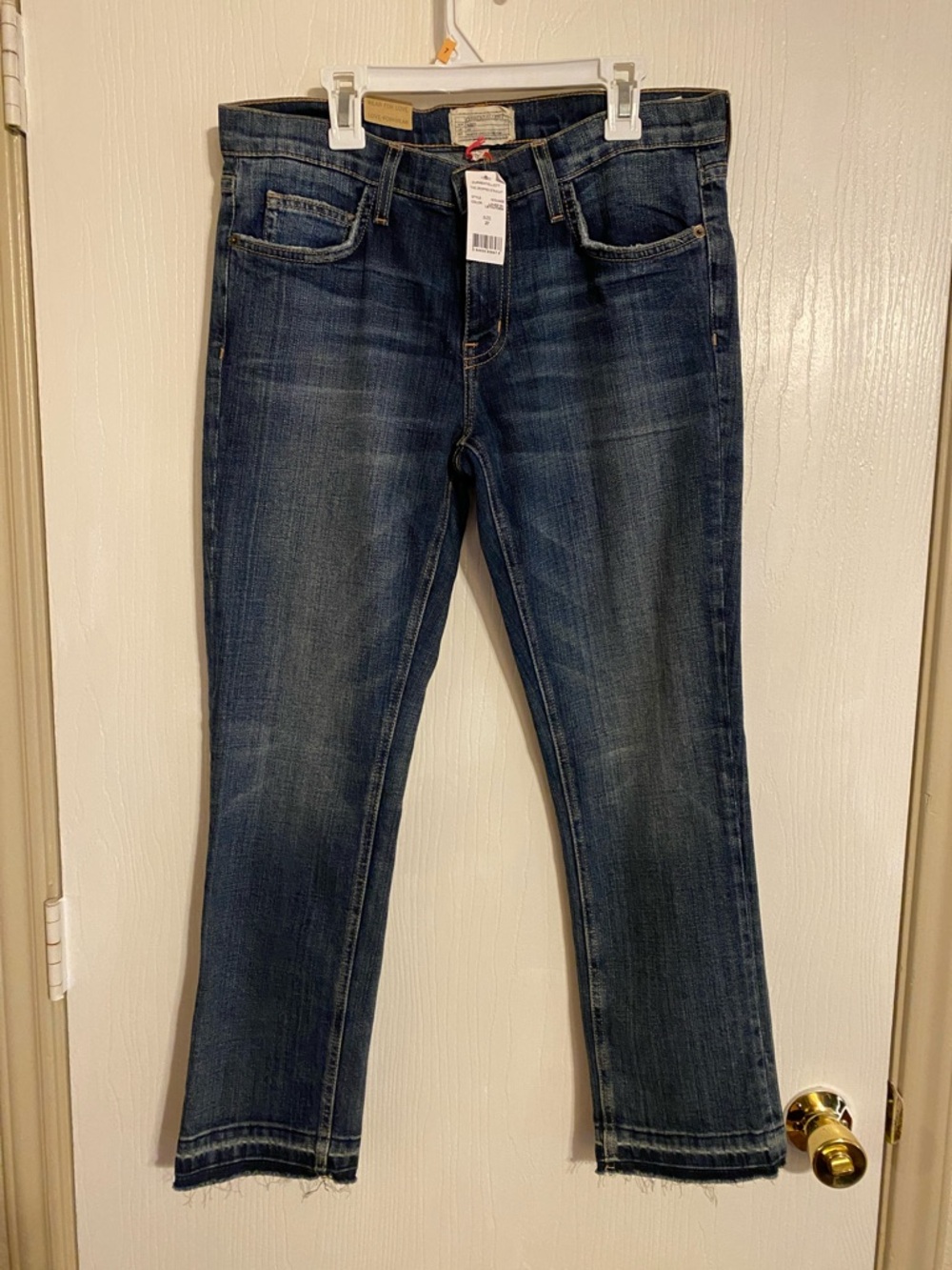 Current/Elliott Dark Indigo Cropped Slim Jeans